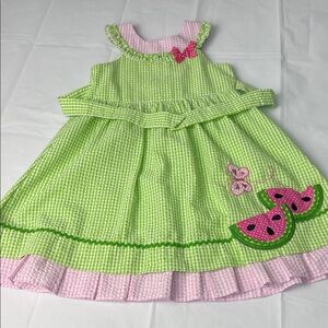 Emily Rose Green and Pink Gingham Dress